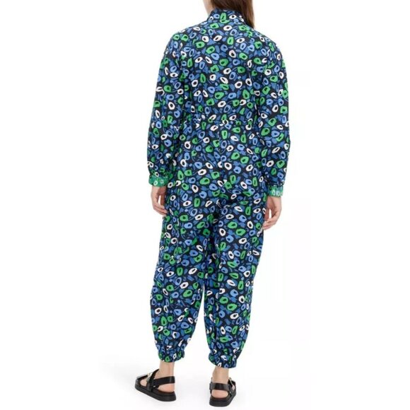 DVF x Target Jazz Dots Women's Nylon Jumpsuit Blue/Green/White Print XXS NWT - Picture 5 of 7